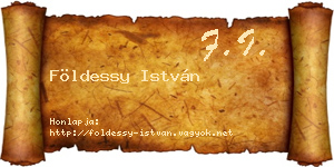 Földessy István névjegykártya