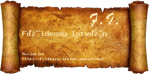 Földessy István névjegykártya
